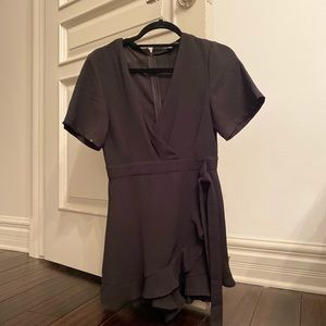 Misguided black ruffle Dress romper